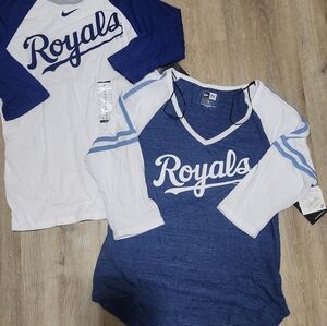 Royals Kids Blue and White Raglan Shirt